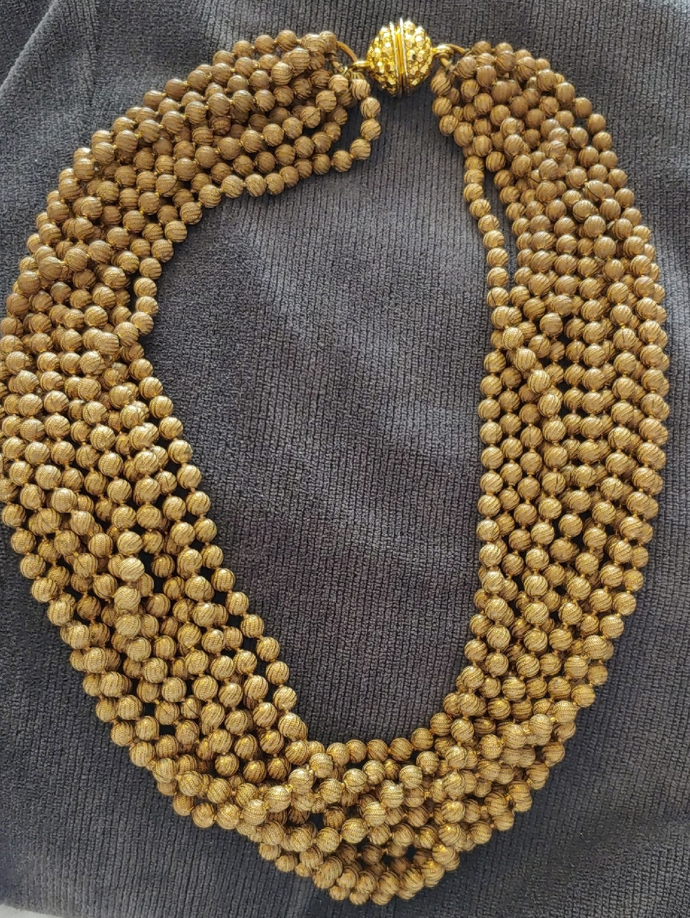 Ross-Simons Gold-Tone Multi-Strand Ball Bead Necklace